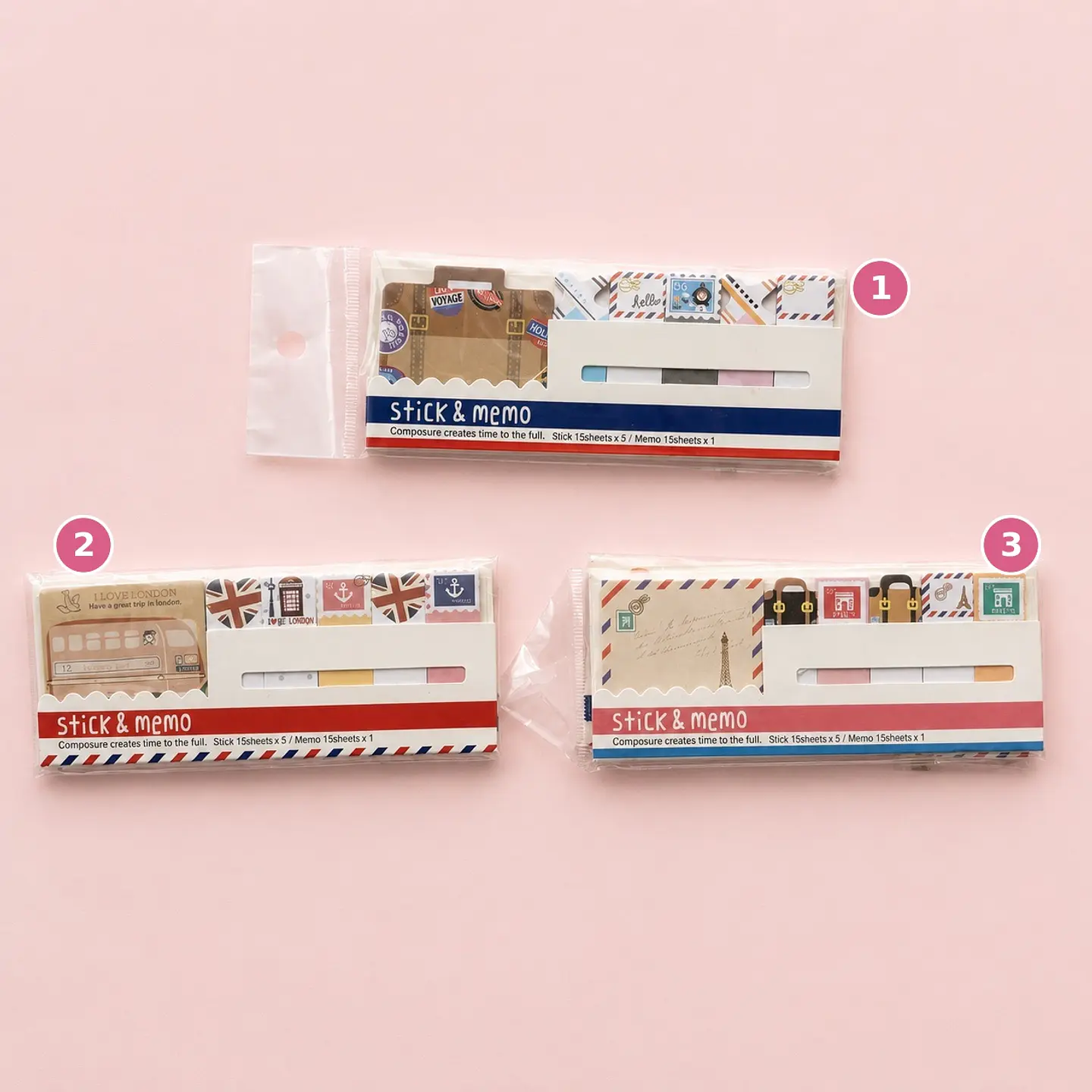 Set de Notas Adhesivas - Post-it Kawaii  1