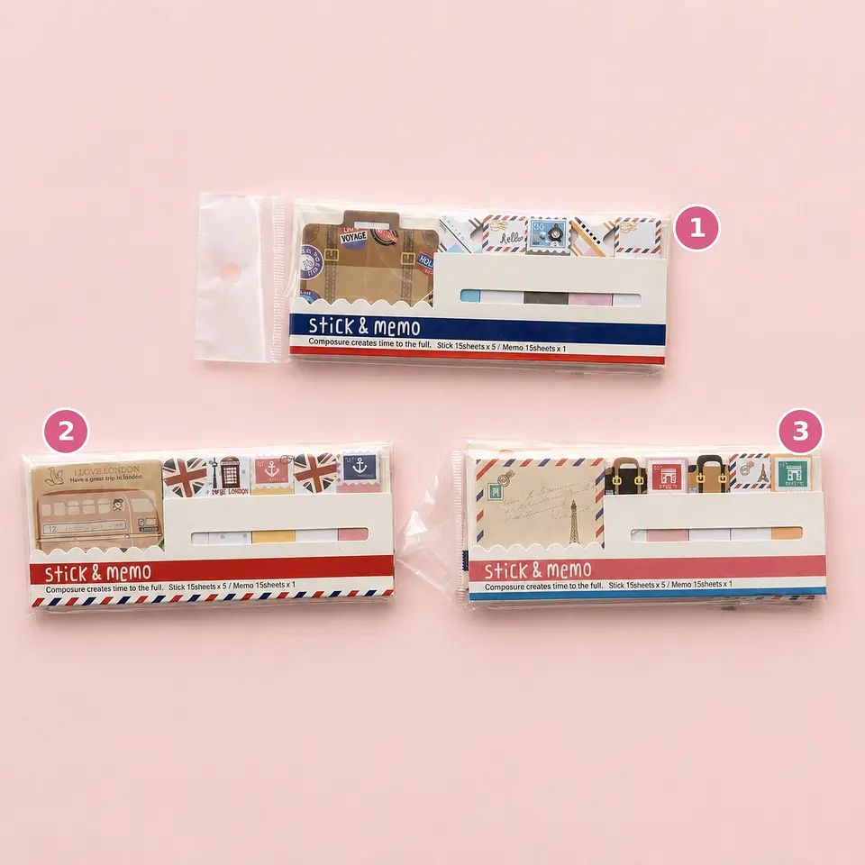 Set de Notas Adhesivas - Post-it Kawaii  1