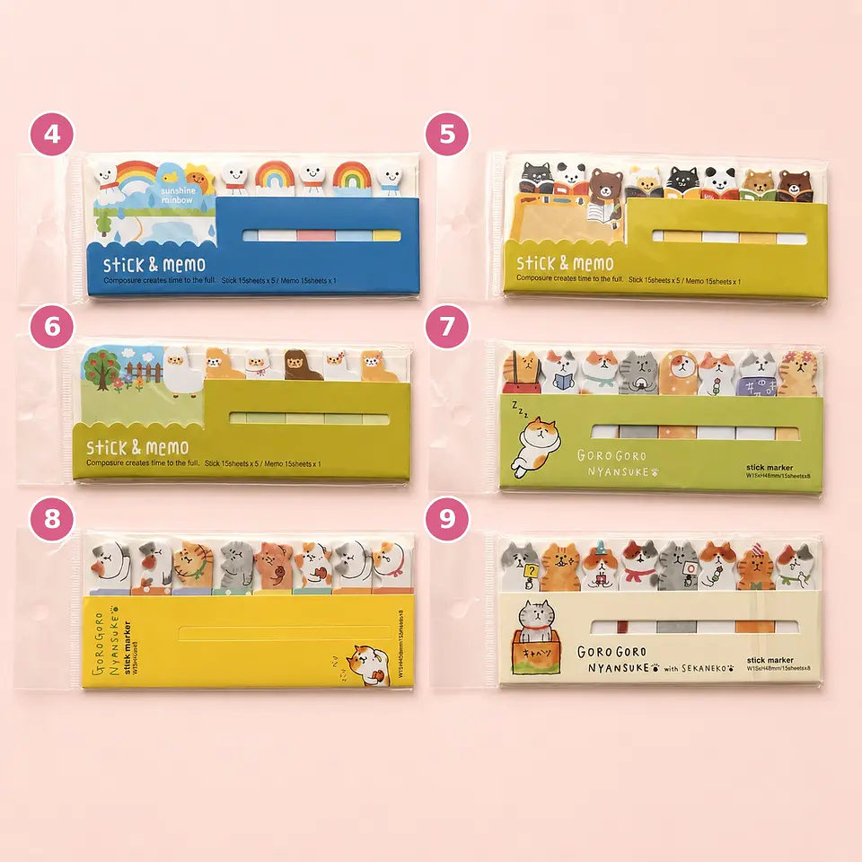 Set de Notas Adhesivas - Post-it Kawaii  2