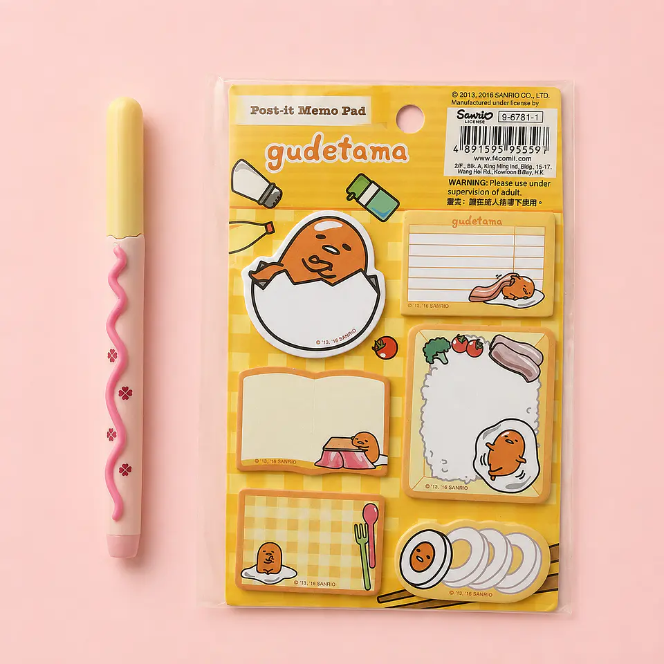 Set de Notas Adhesivas - Post-it Gudetama – Sanrio 1