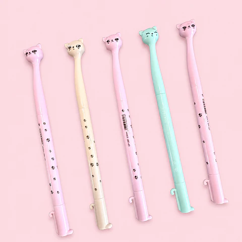 Lápiz de Tinta Gatito Kawaii con Patitas 