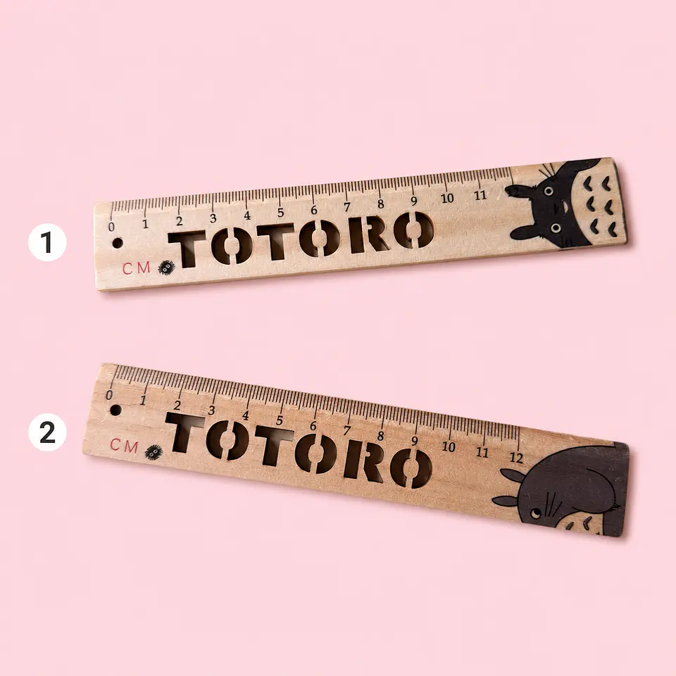 Regla de Madera Totoro – 15 cm  1