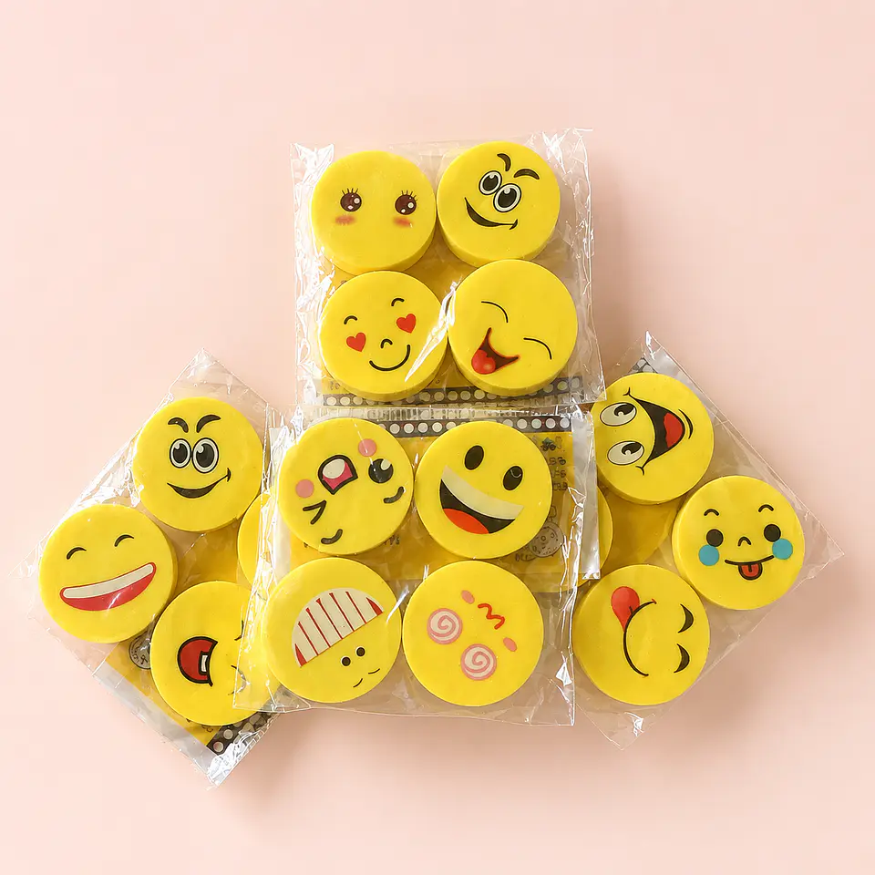 Set de Gomas de Borrar Caritas Emoji 1