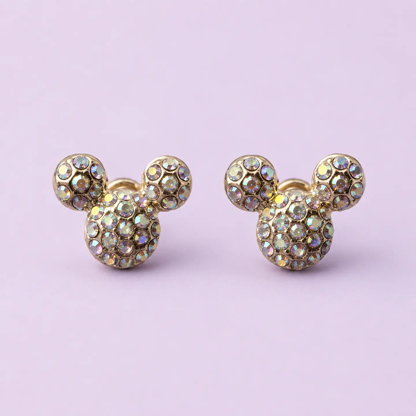 Aros Mickey Mouse con Cristales Tornasol  1