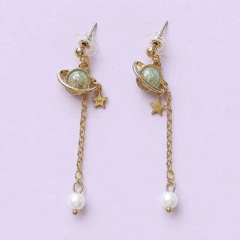 Aros Colgantes Planeta & Estrella 