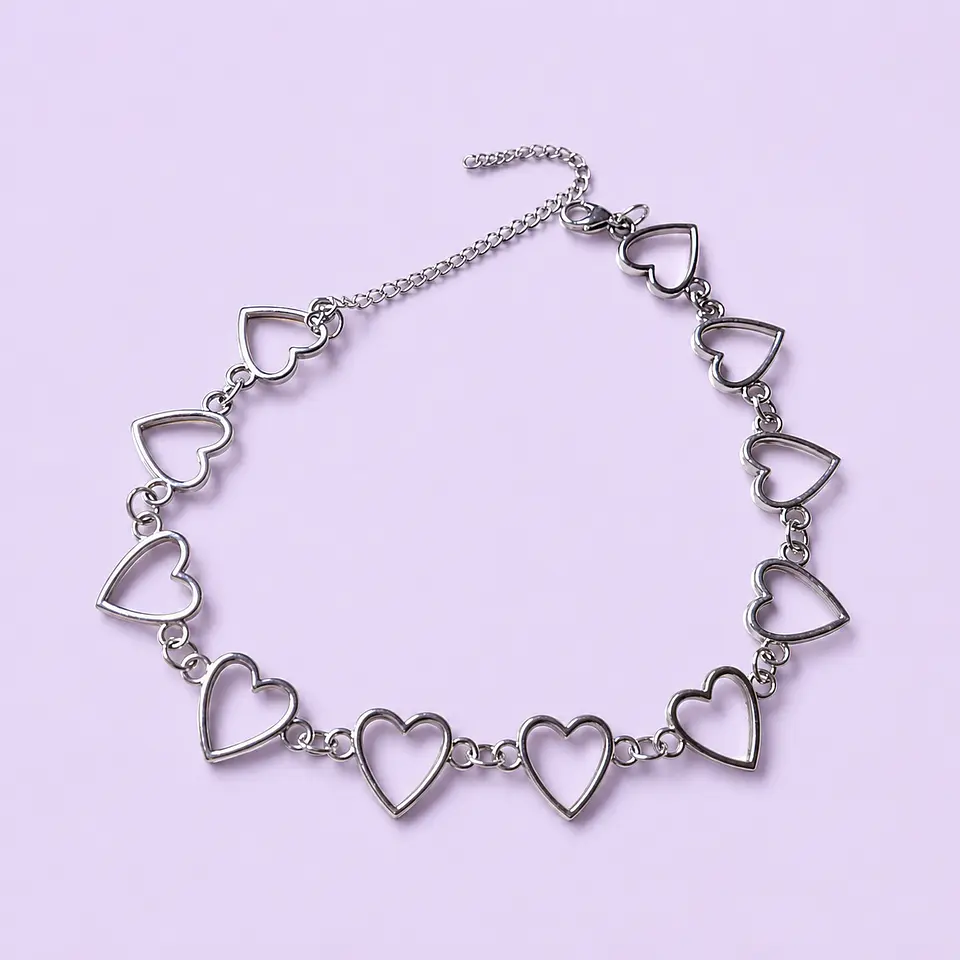 Collar Corazones – Acero Quirúrgico 1