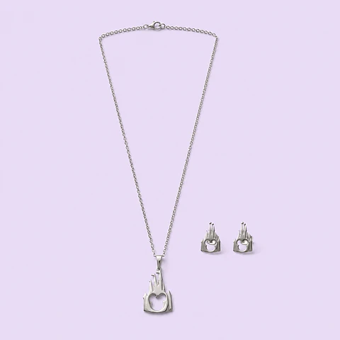 Set Collar + Aros Castillo Mickey – Acero Quirúrgico