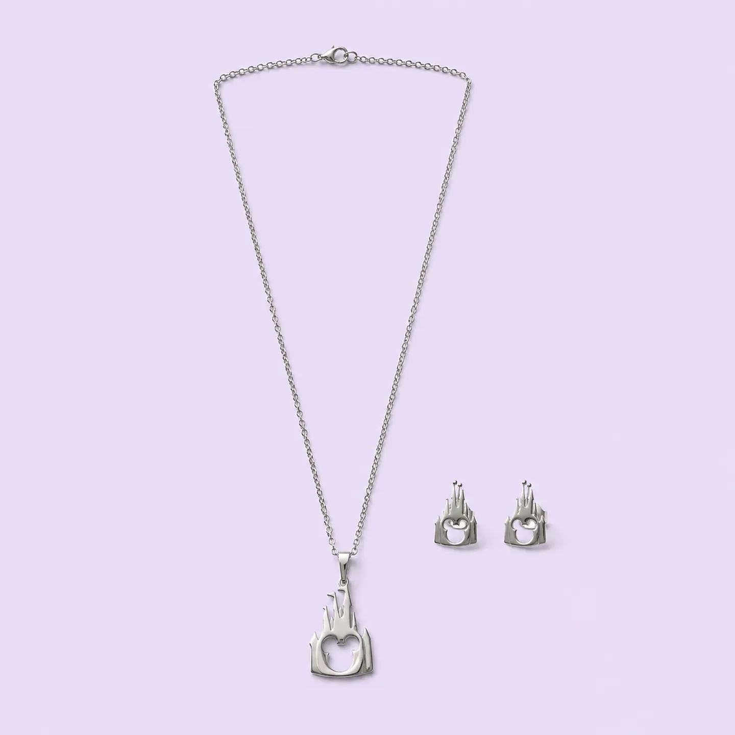 Set Collar + Aros Castillo Mickey – Acero Quirúrgico 1