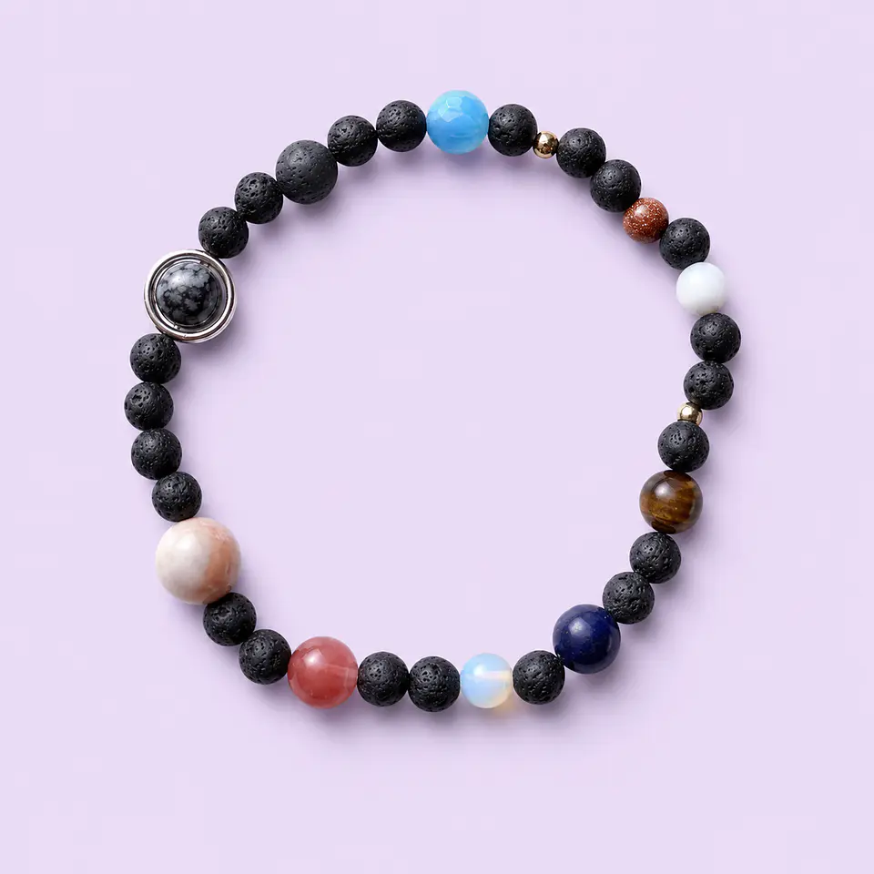 Pulsera Sistema Solar con Gemas Naturales 1