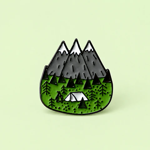 Pin Metálico Montañas & Camping