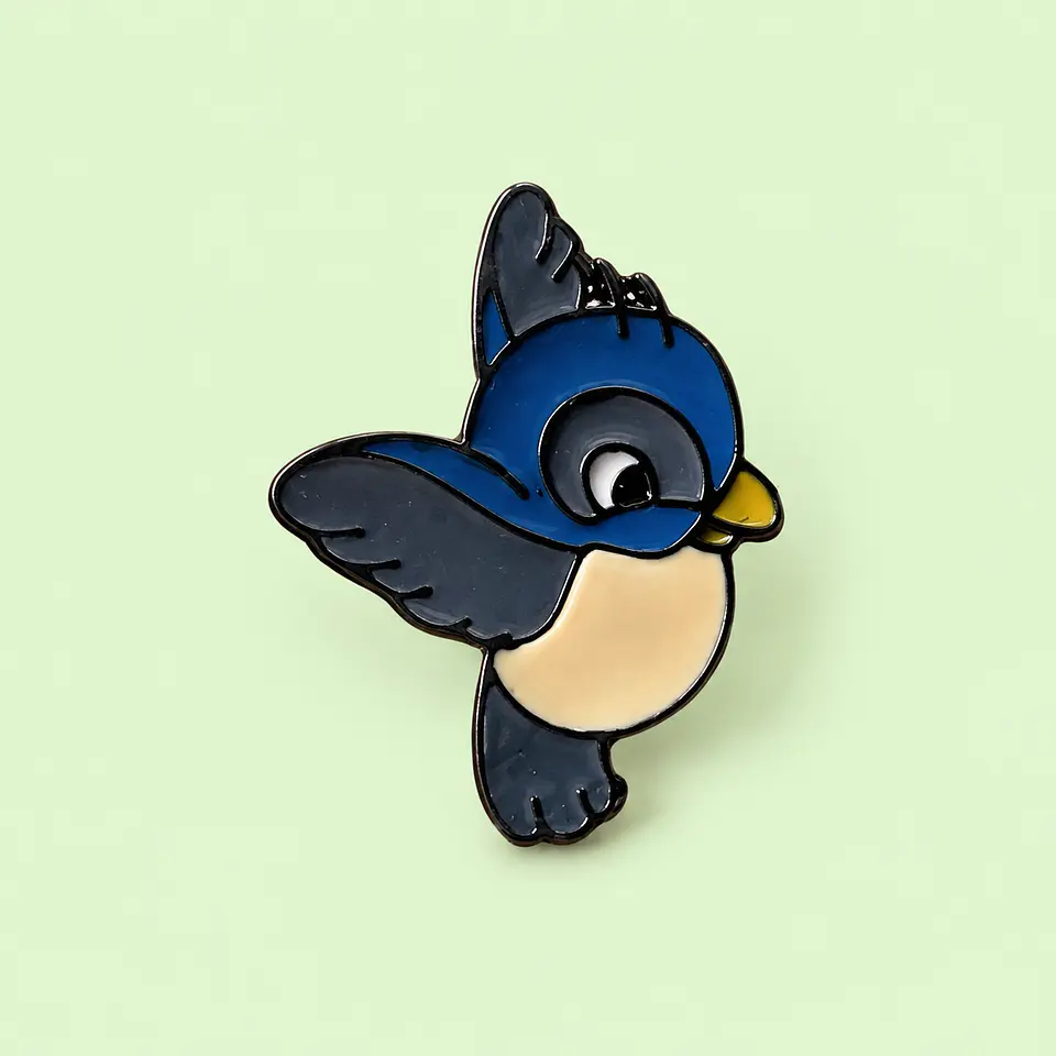 Pin Metálico Pajarito Azul Cenicienta  1