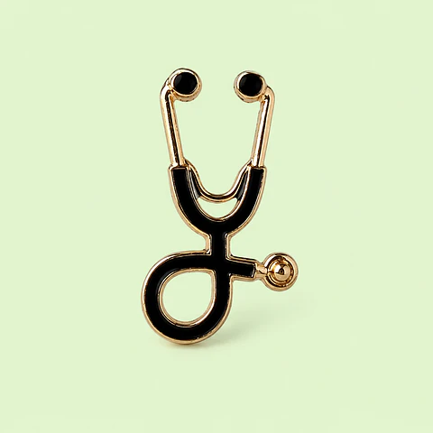 Pin Metálico Estetoscopio – Colores Variados