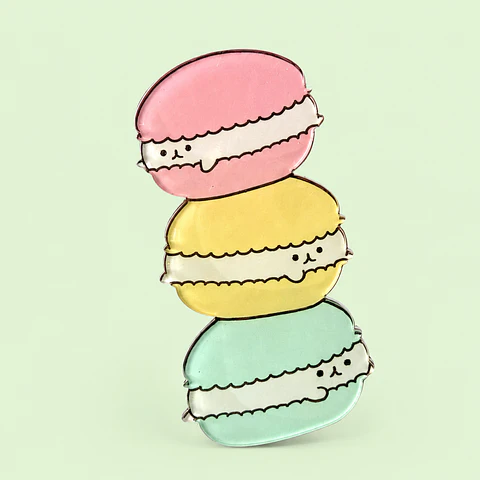  Pin de Acrílico Gatitos Macaron Kawaii