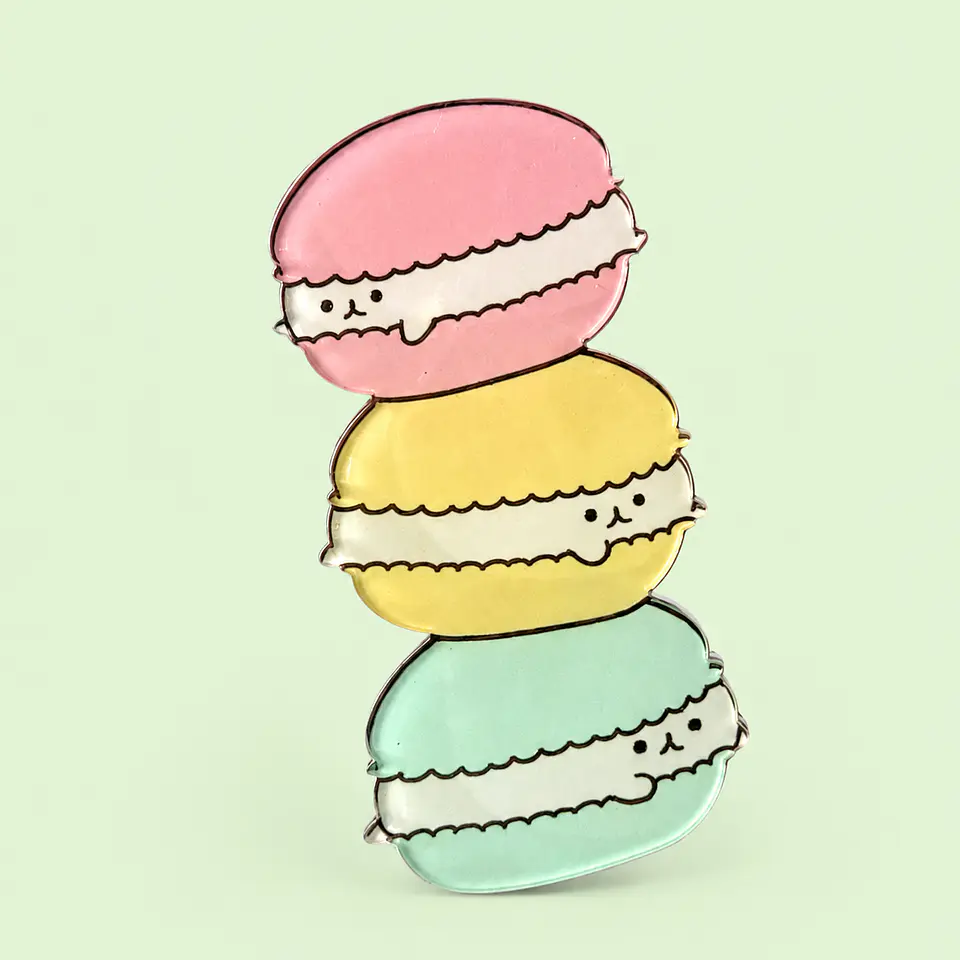  Pin de Acrílico Gatitos Macaron Kawaii 1