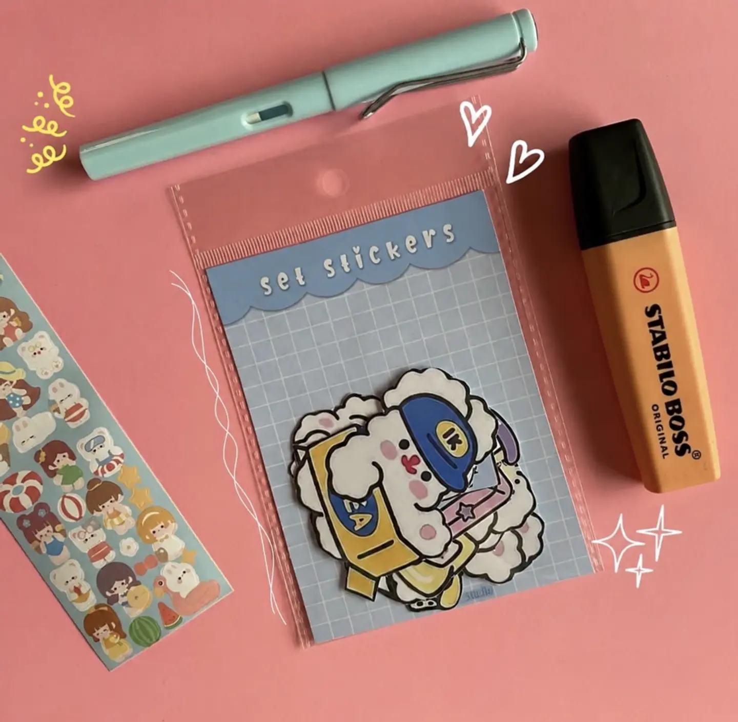 Set de Stickers 1 Conejito Kawaii – 6 a 12 unidades  1