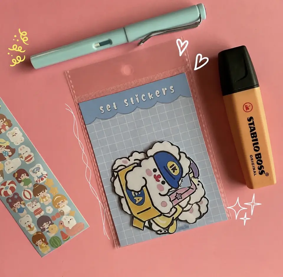 Set de Stickers 1 Conejito Kawaii – 6 a 12 unidades  1