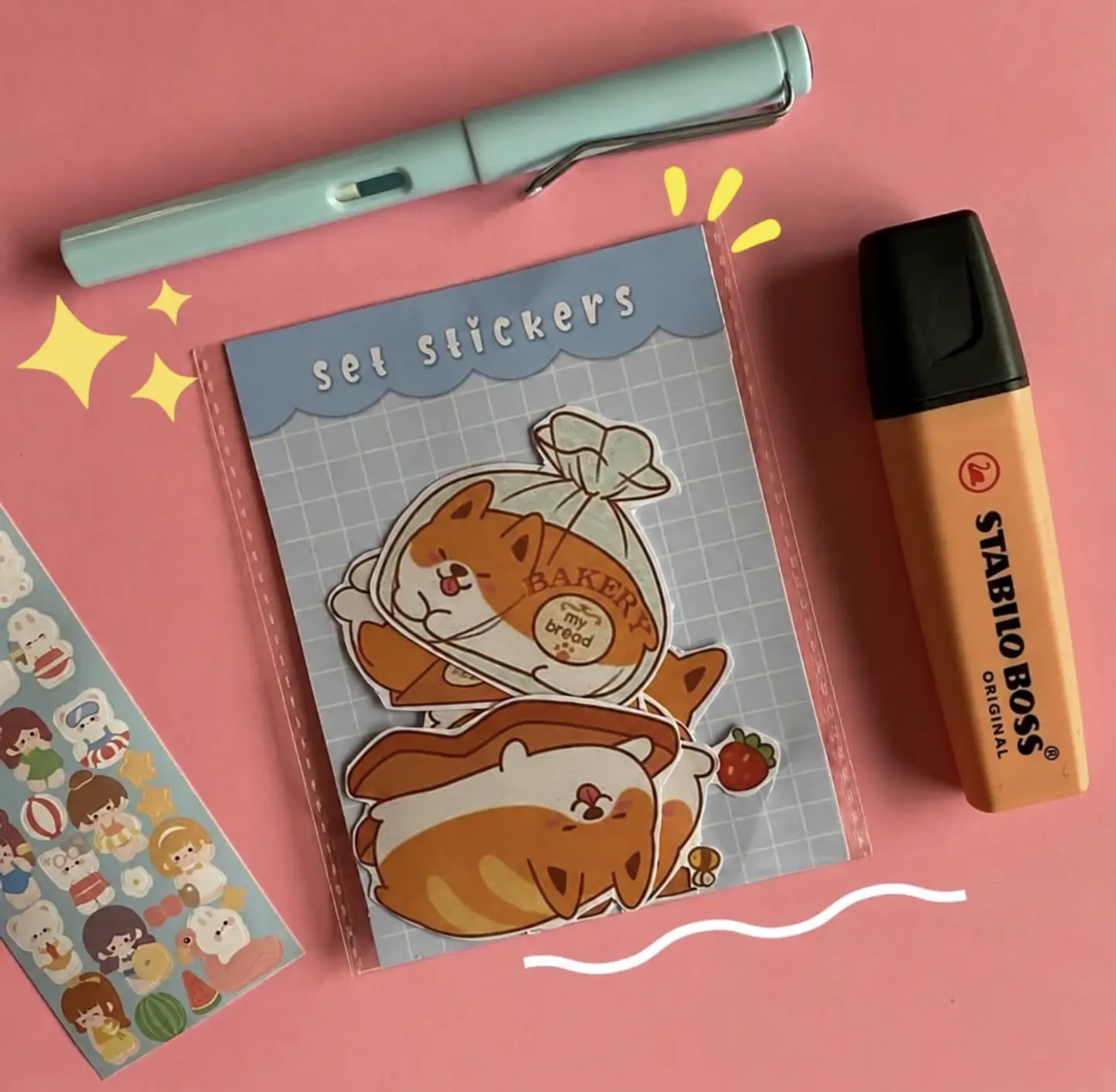 Set de Stickers Corgi Kawaii – 6 a 12 unidades 1