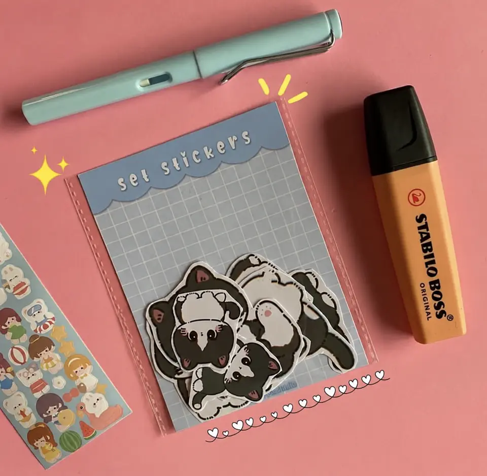 Set de Stickers Gatitos Kawaii – 6 a 12 unidades 1