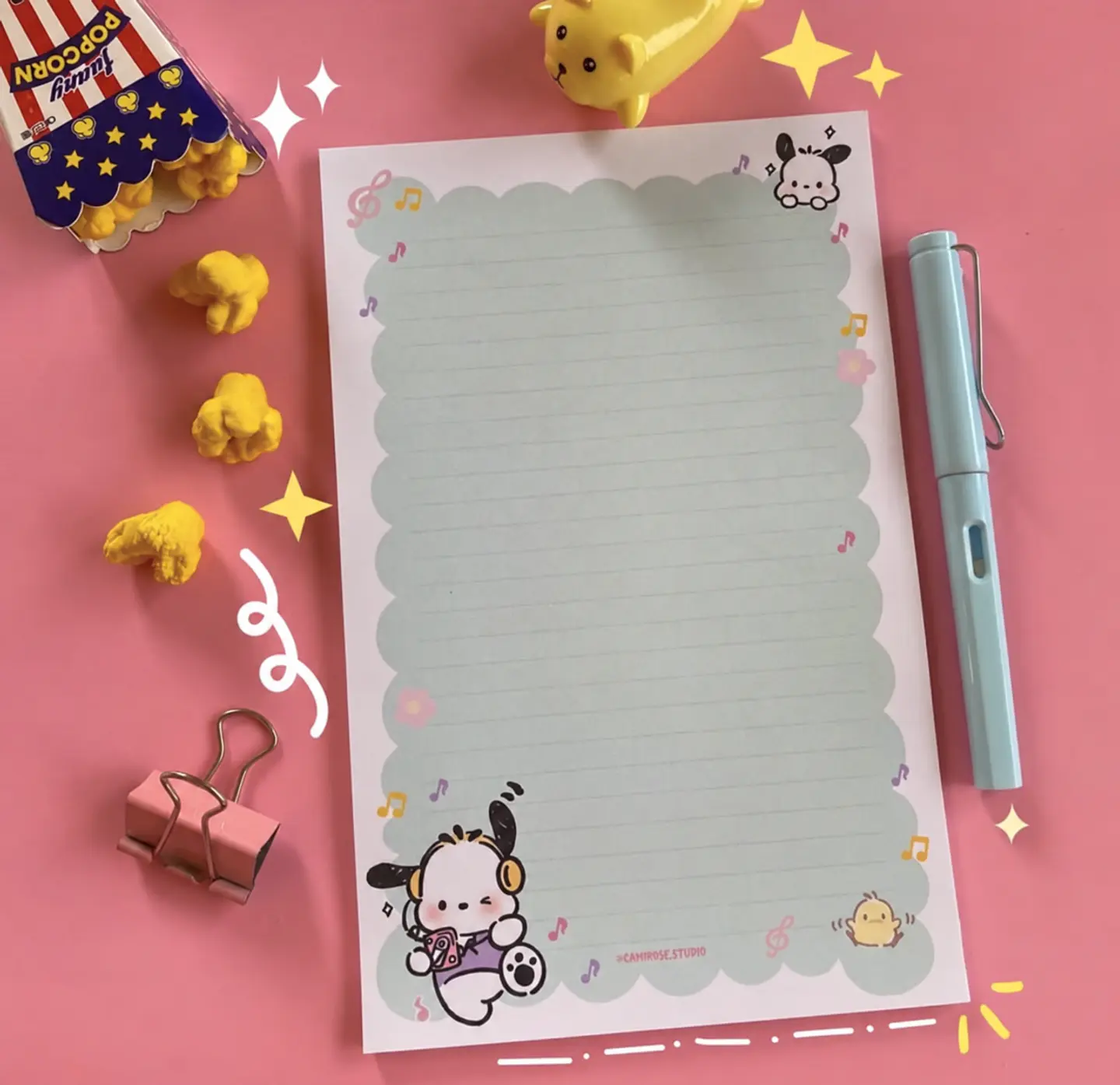 Taco de Esquelas Pochacco – 30 Hojas  1