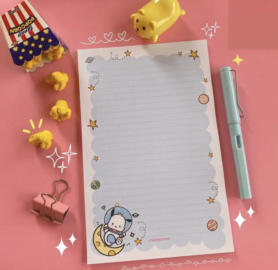 Taco de Esquelas Pochacco Espacial – 30 Hojas  1