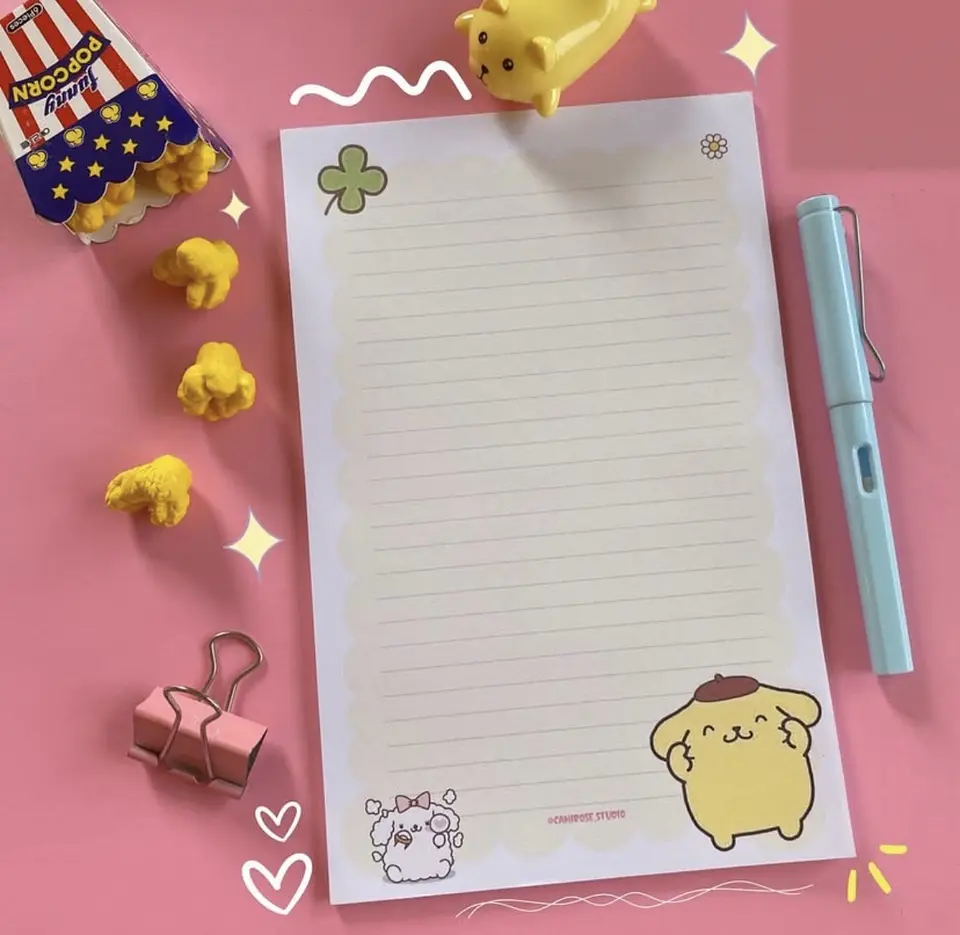 Taco de Esquelas Pompompurin – 30 Hojas 1