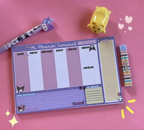 Planner Semanal Kuromi – 30 Hojas