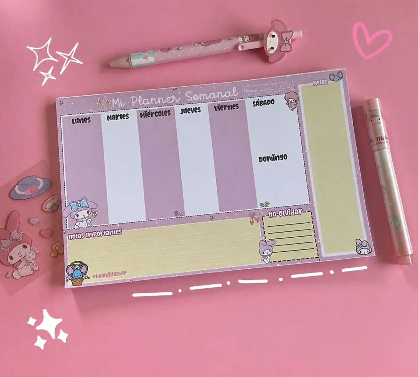 Planner Semanal My Melody – 30 Hojas  1
