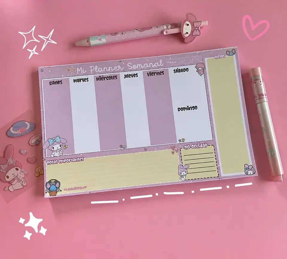 Planner Semanal My Melody – 30 Hojas  1