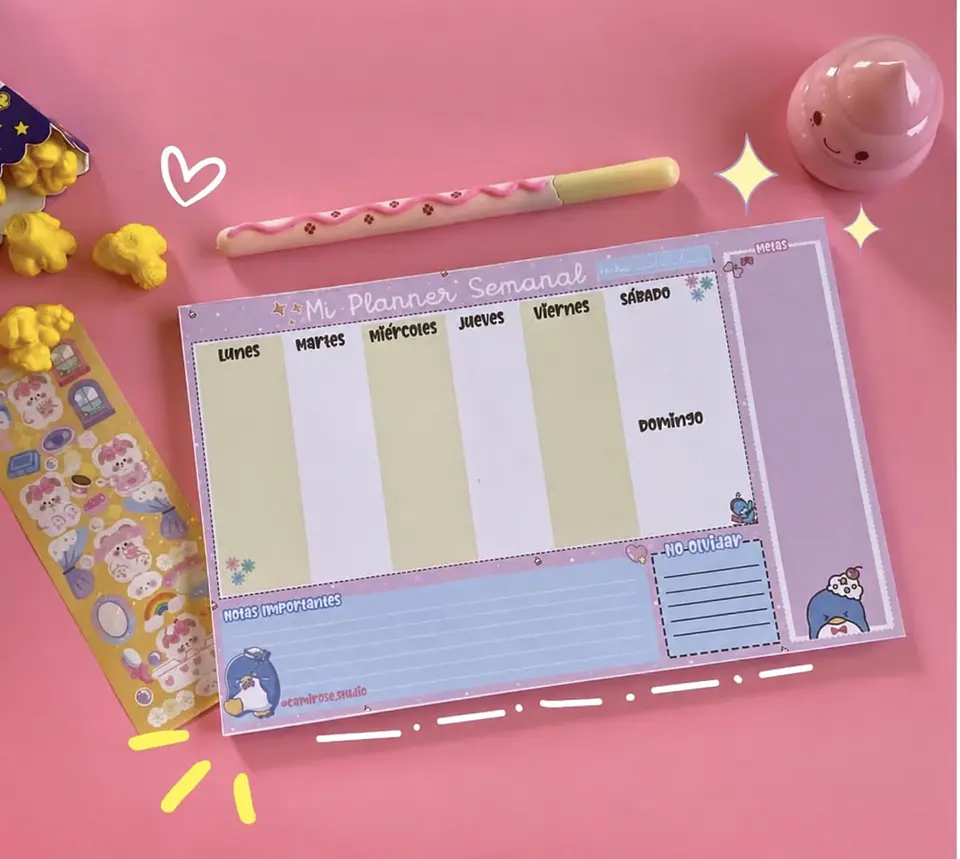 Planner Semanal Tuxedosam – 30 Hojas 1