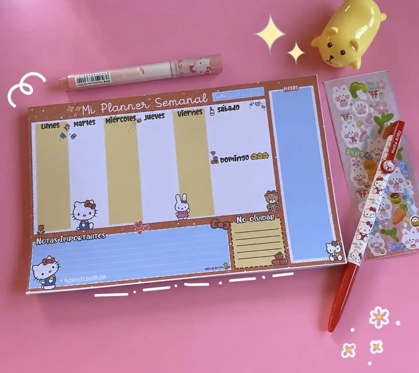 Planner Semanal Hello Kitty – 30 Hojas 1