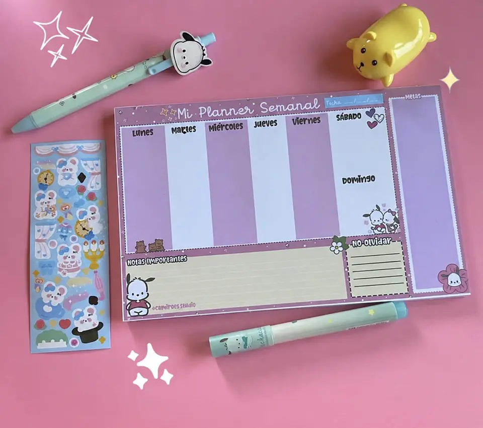 Planner Semanal Pochacco – 30 Hojas 1