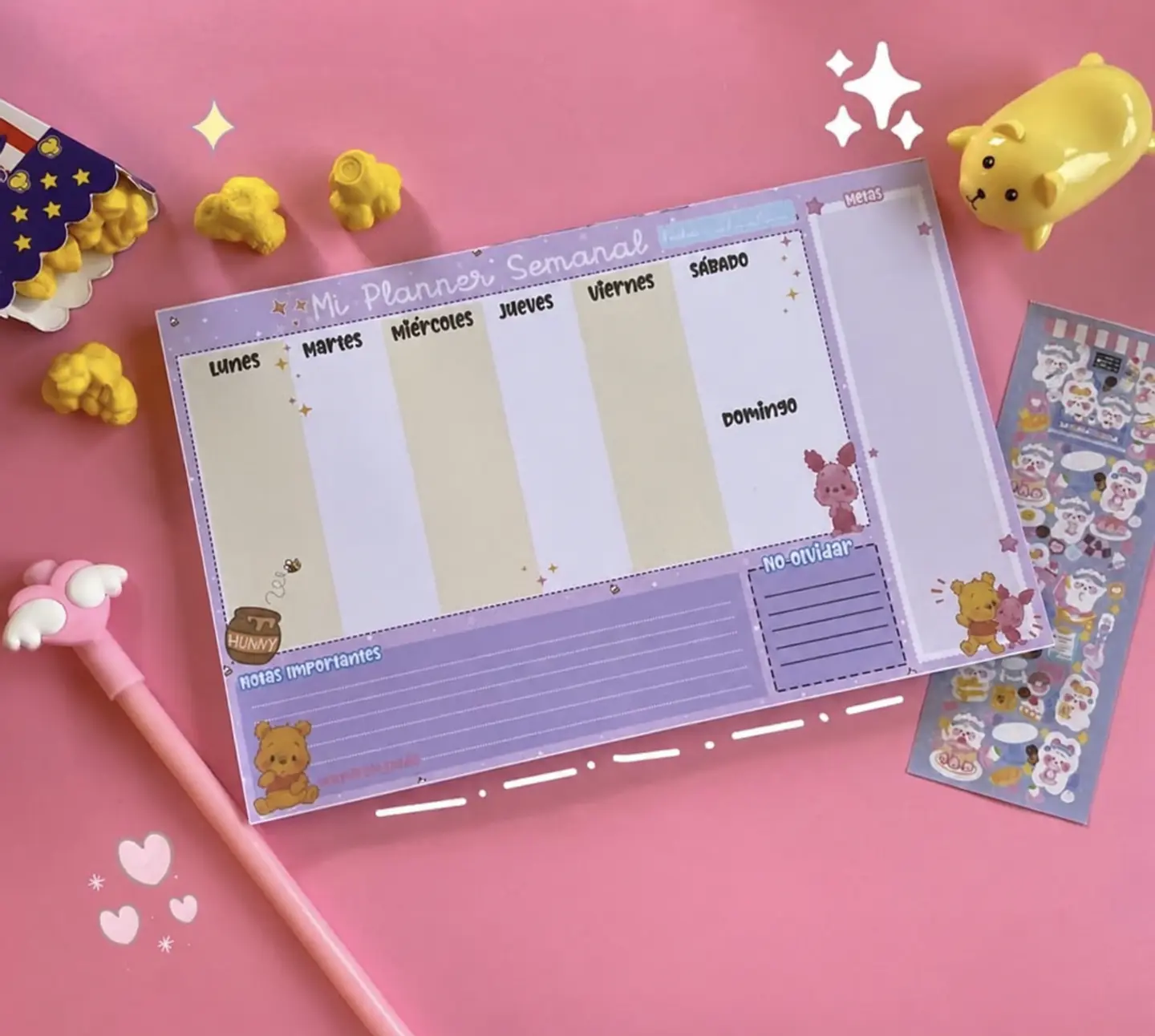 Planner Semanal Winnie the Pooh – 30 Hojas 1
