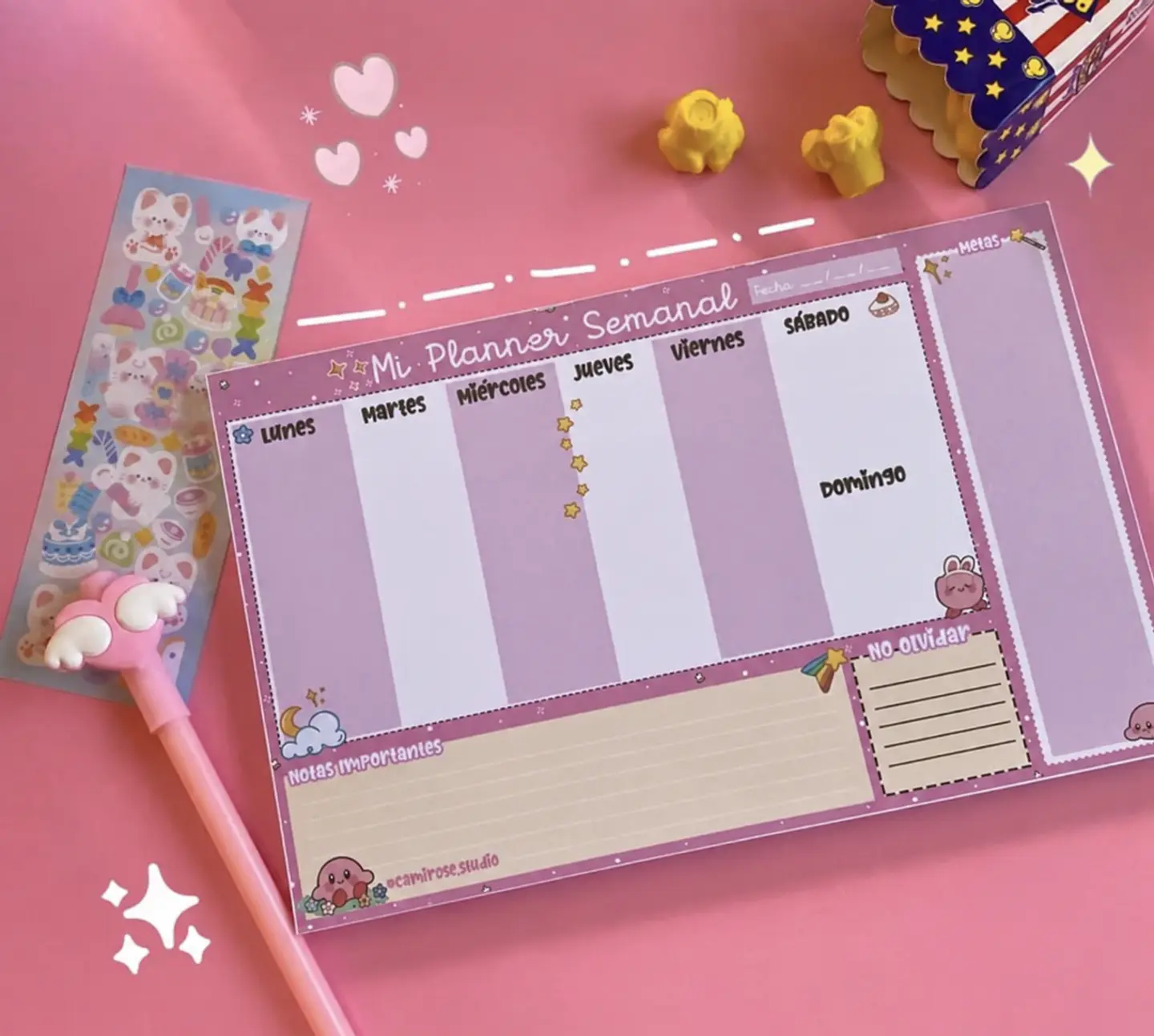 Planner Semanal Kirby – 30 Hojas 1