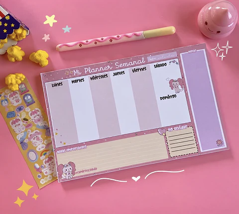 Planner Semanal Bonbonribbon – 30 Hojas 