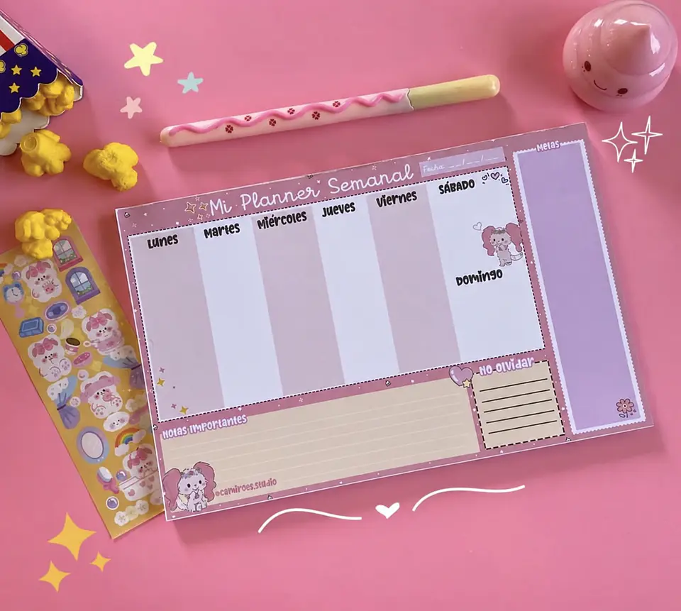 Planner Semanal Bonbonribbon – 30 Hojas  1