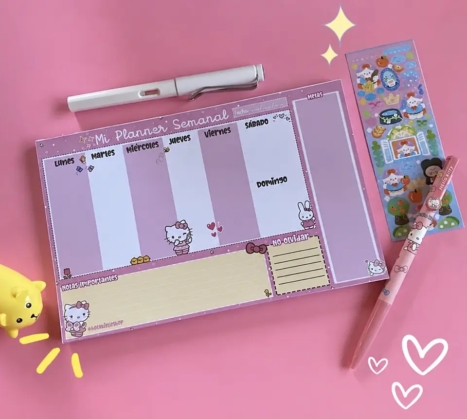 Planner Semanal Hello Kitty 1