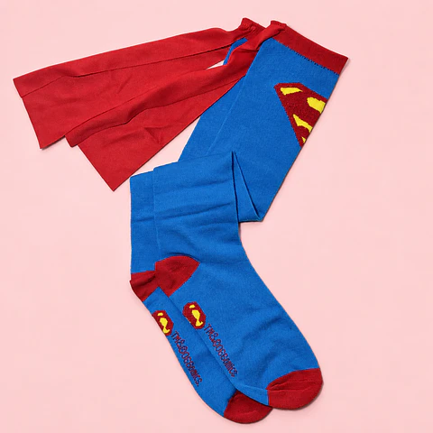 Calcetines Superman Hasta la Rodilla con Capa