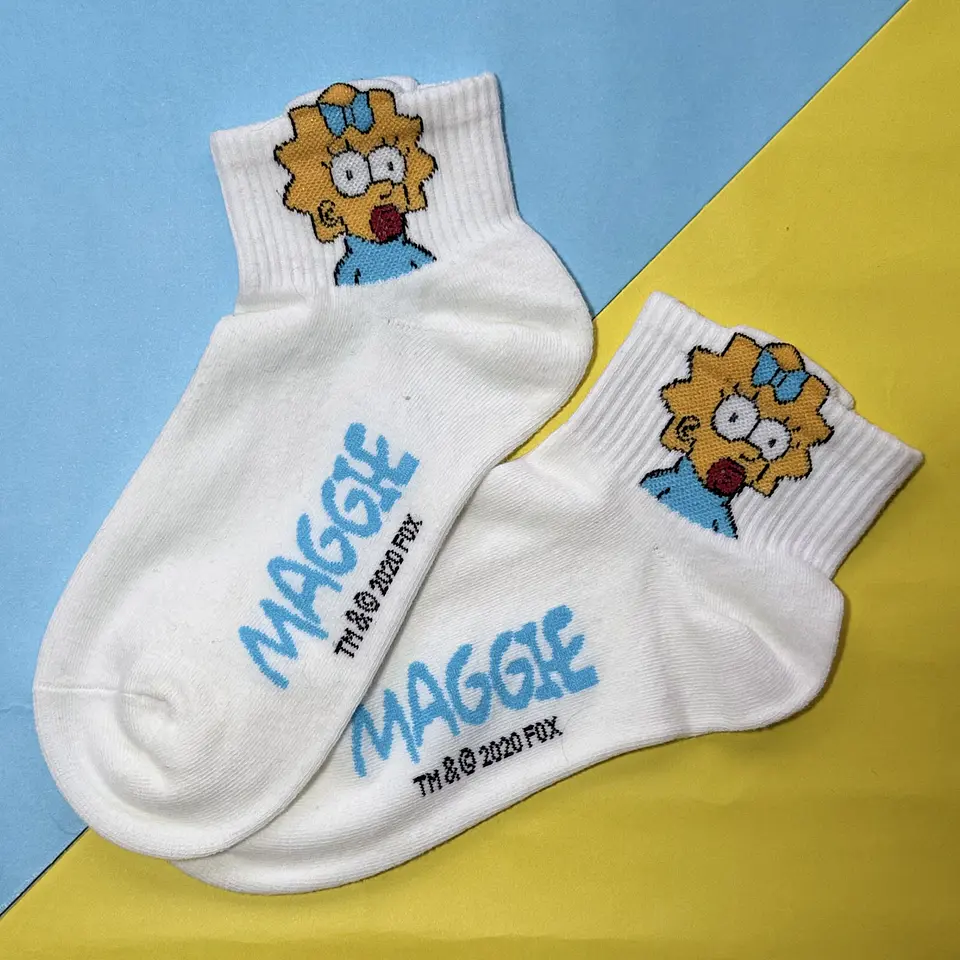 Calcetines Maggie Simpson – Blanco 1