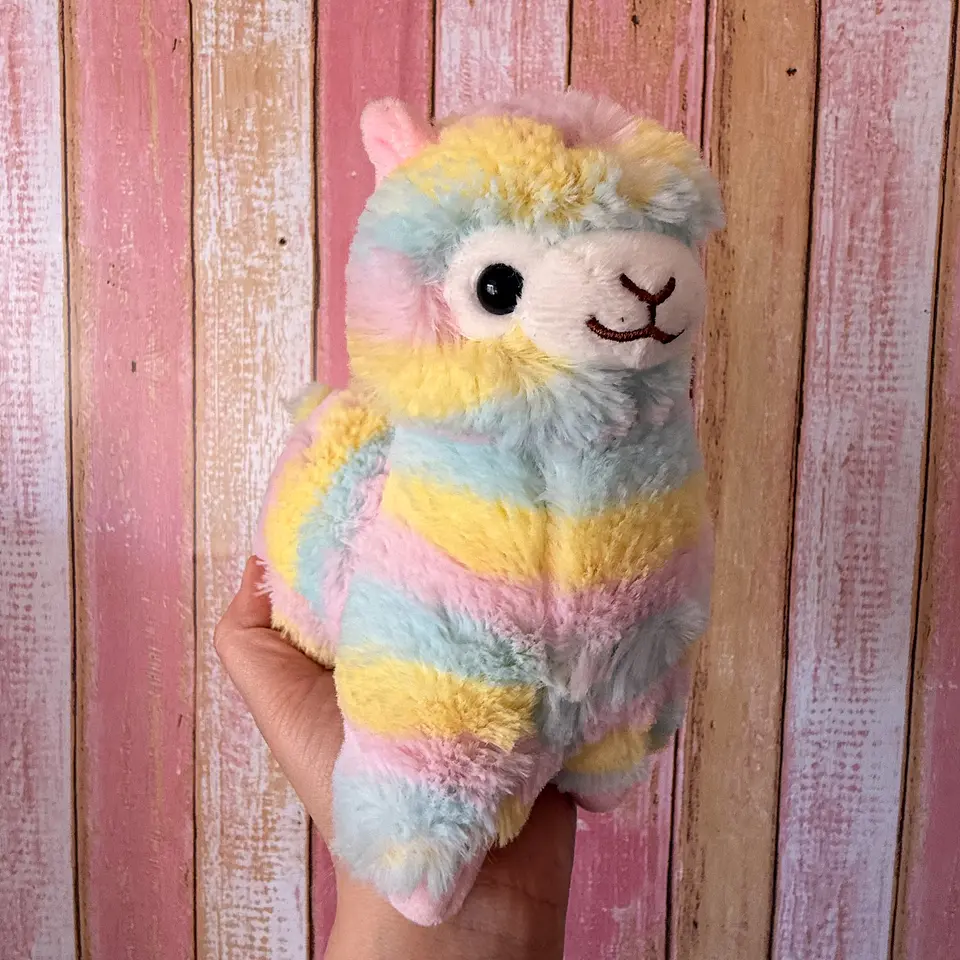 Peluche Alpaca Arcoíris Pastel – 25 cm 1