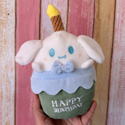Peluche Cinnamoroll Cumpleaños con Luz y Sonido