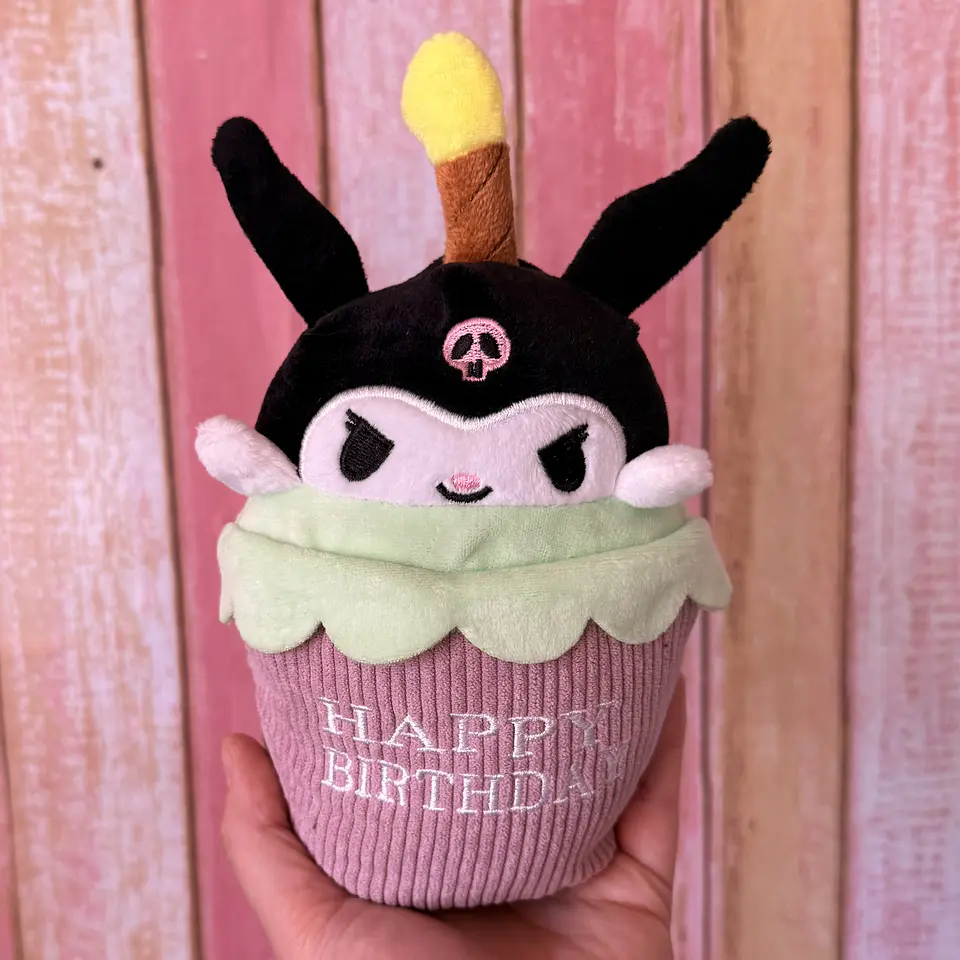 Peluche Kuromi Cumpleaños con Luz y Sonido 1