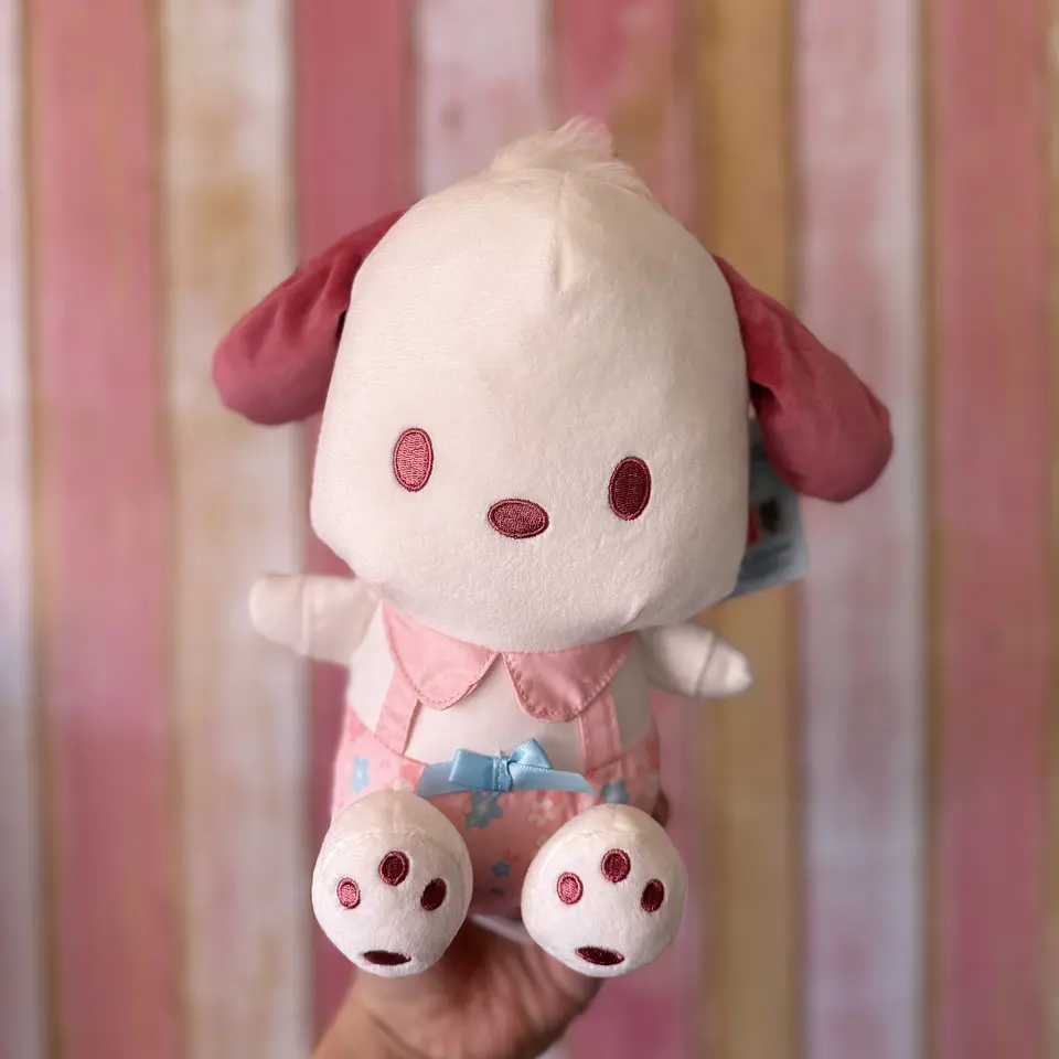 Peluche Pochacco Pastel con Jardinera Floral | 28 cm | Edición Sakura  1
