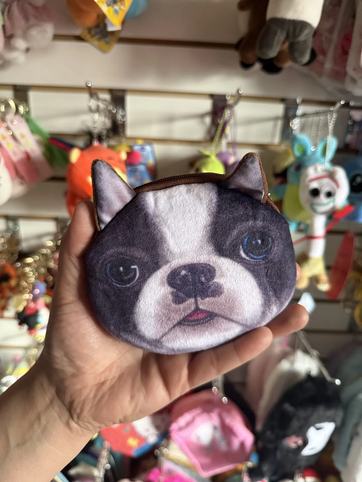 Monedero de Peluche Bulldog Francés – Blanco y Negro 1
