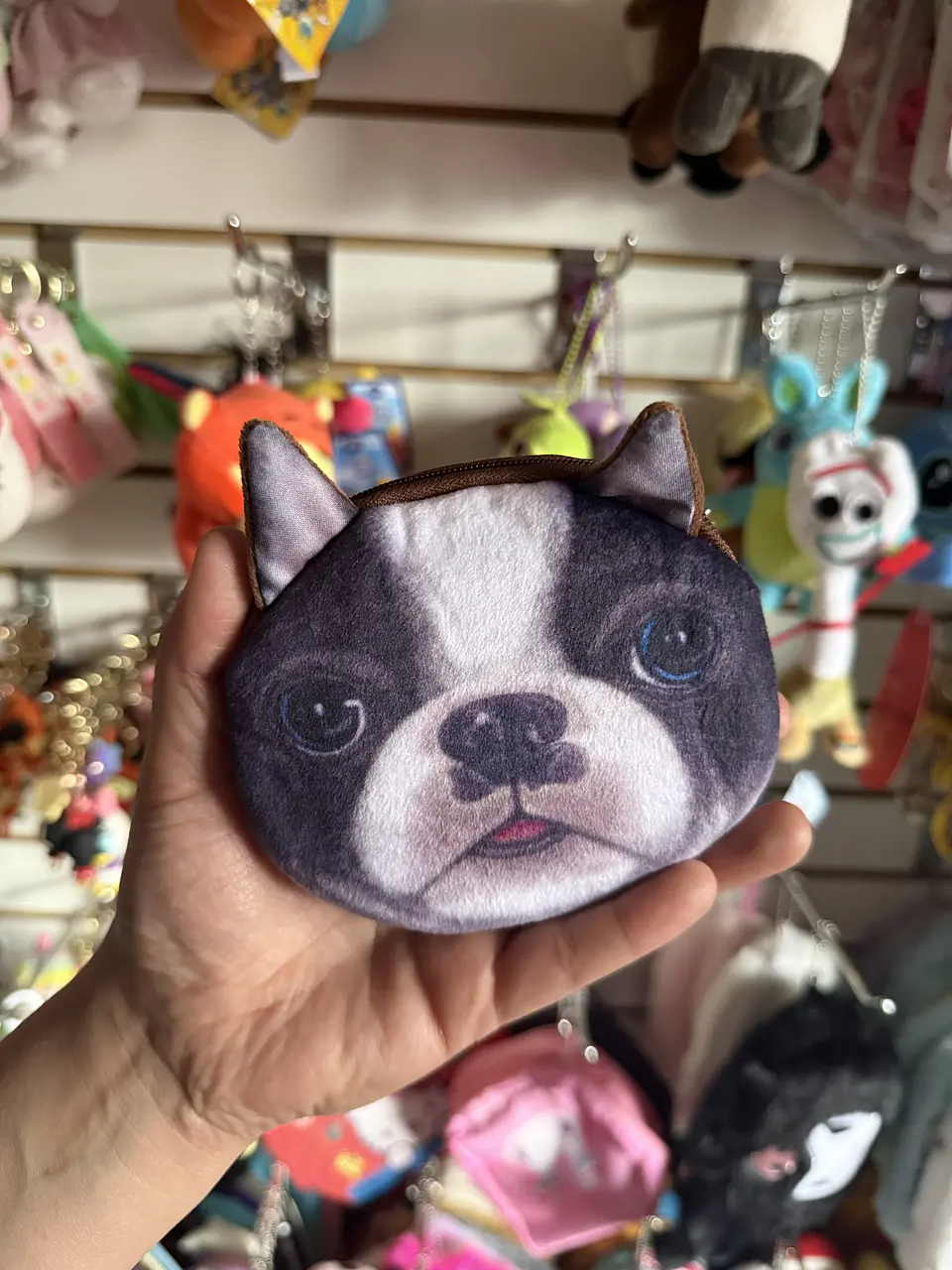 Monedero de Peluche Bulldog Francés – Blanco y Negro 1