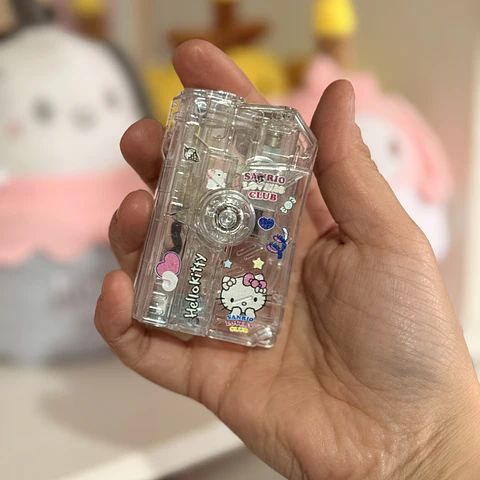 Encendedor Recargable Hello Kitty – Pistola Transparente con Luz y Flama Rosada  