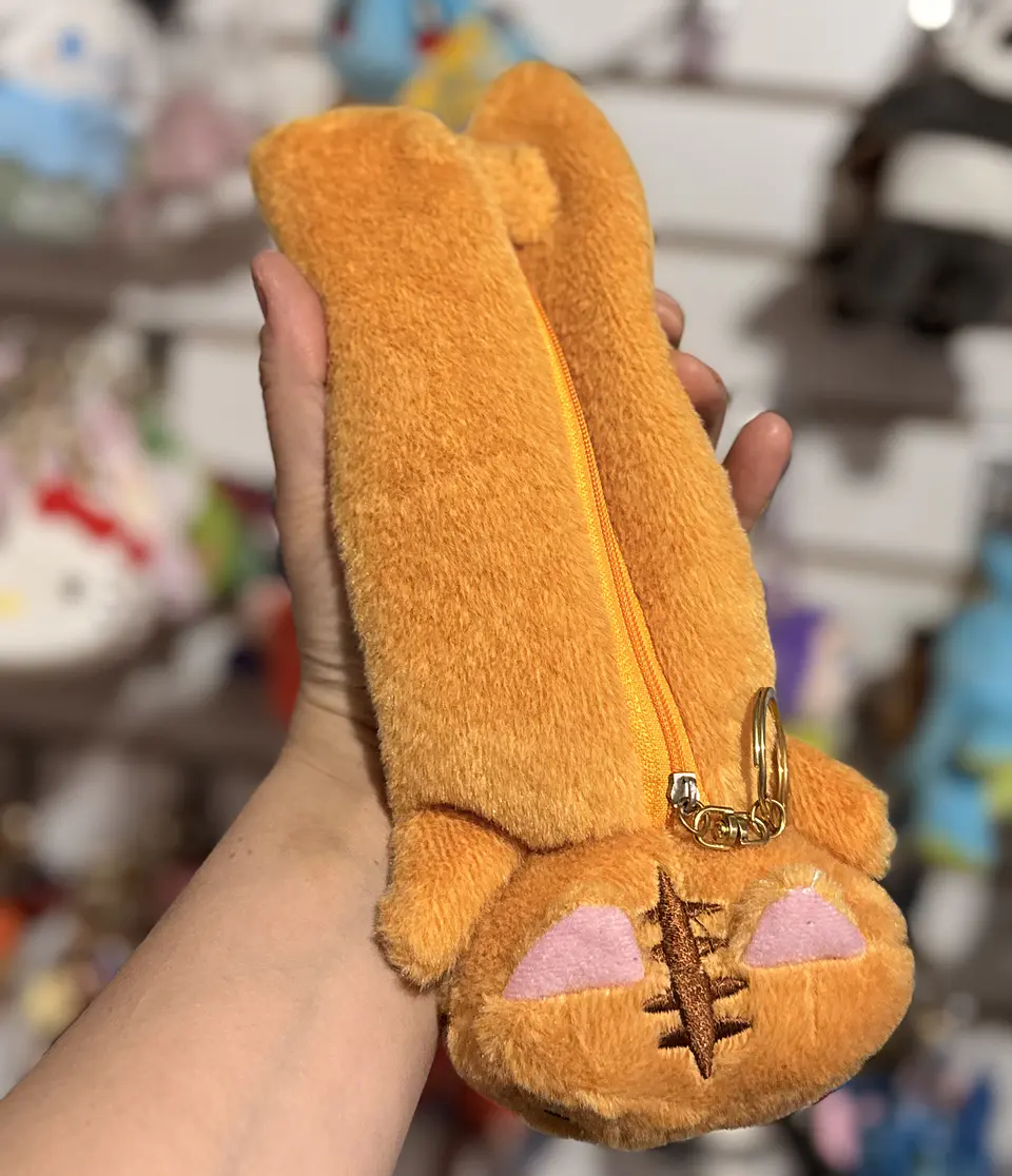 Estuche de Peluche Gato Naranjo  2