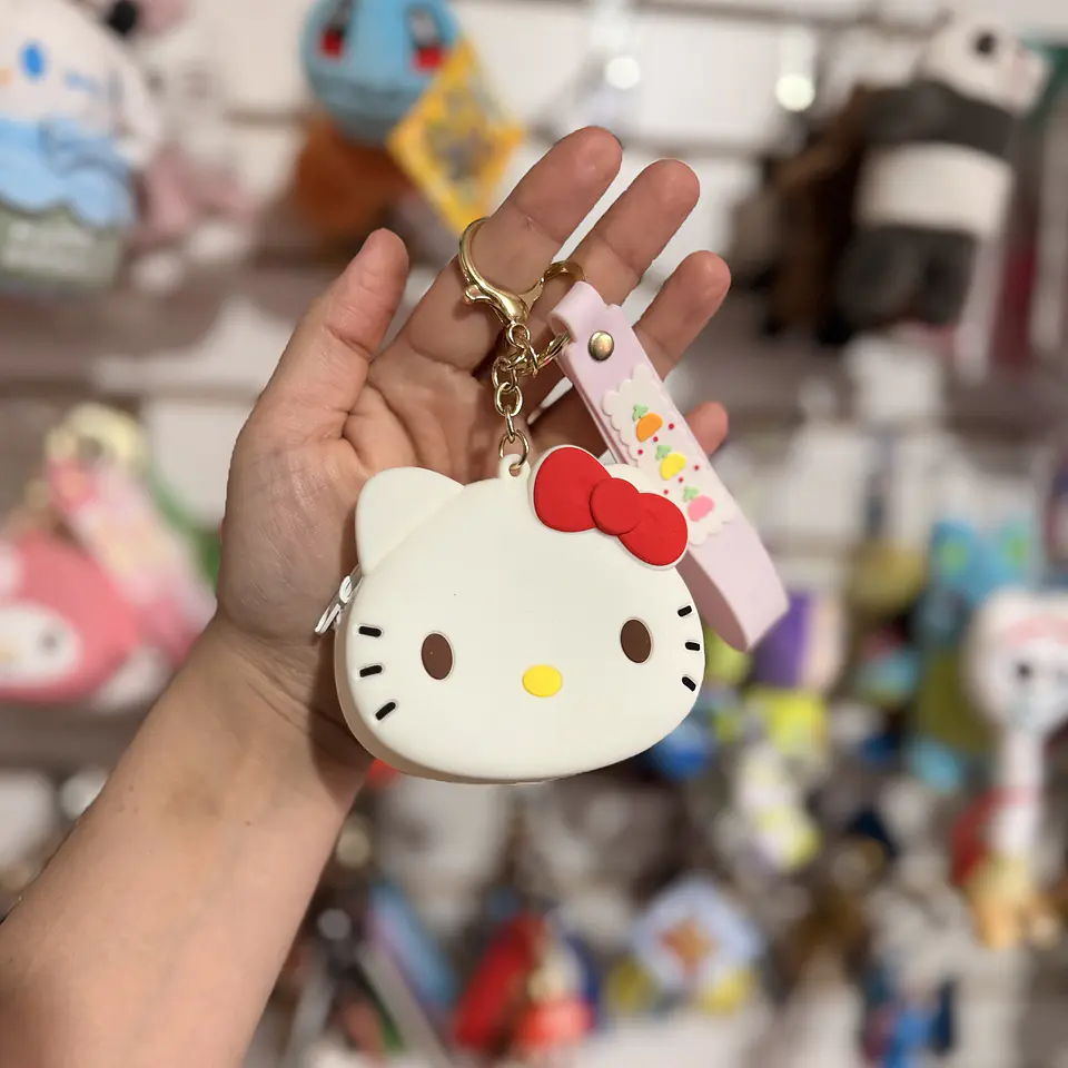 Monedero de Goma Hello Kitty con Llavero 1