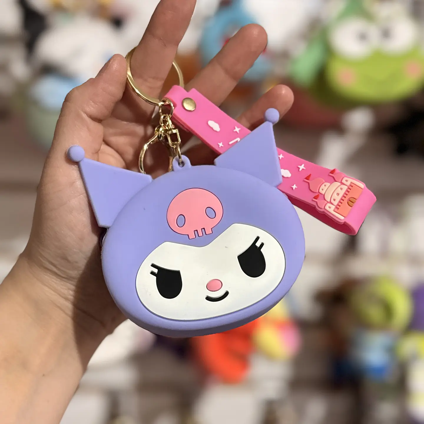 Monedero de Goma Kuromi con Llavero 1
