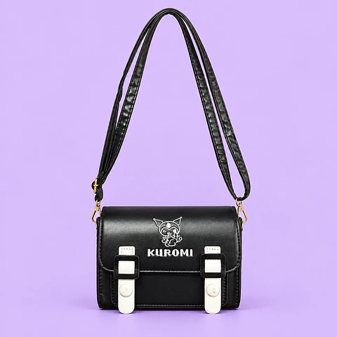 Cartera Kuromi Negra estilo Crossbody