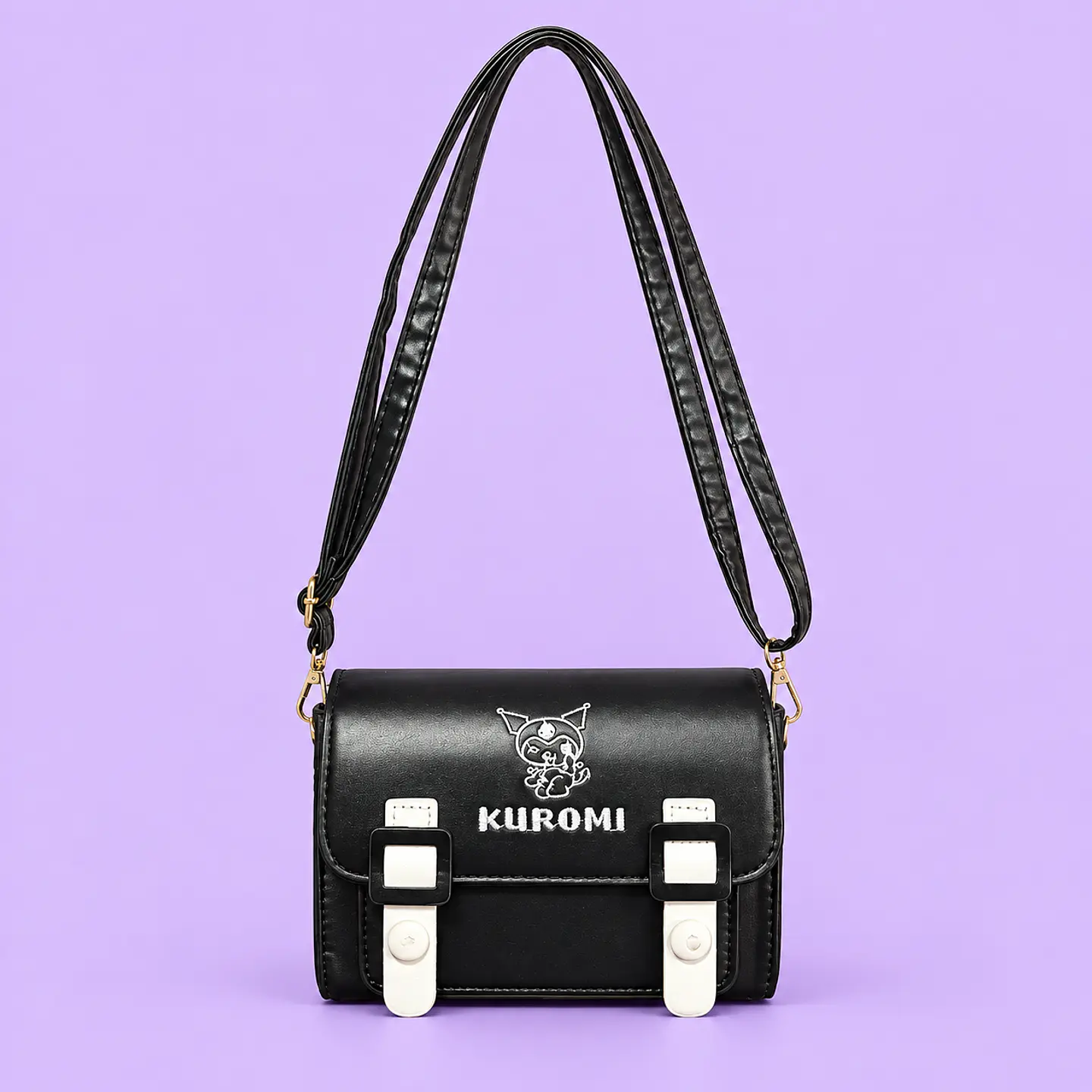 Cartera Kuromi Negra estilo Crossbody 1